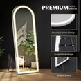 thumbnail image 4 of EDX Arched 71"x 26" LED Full Body Mirror, 3 Color Lighting, Free Standing Wall-Mounted for Home, 4 of 7
