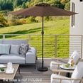 thumbnail image 2 of Gymax Outdoor Patio Umbrella Modern Table Umbrella w/8 Heavy Duty Ribs Sun-proof Coffee, 2 of 10