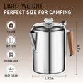thumbnail image 3 of Coffee Percolators Stovetop for Camping, Percolator Coffee Pot Stainless Steel Coffee Maker Camping Outdoors Home 9 Cup, 3 of 6
