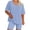 Light Blue, variant on Womens Pajamas Two Piece Plus Size Lounge Sets Short Sleeve Oversized Tshirt Slim Shorts Sleepwear Pjs Weekend Hot Pink, L