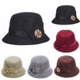 thumbnail image 2 of Rétro Printemps Été Fleur Lin Large Bord Cocktail Voyage Dames Chapeau Cadeau, 2 of 10