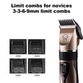 thumbnail image 3 of Cordless Rechargeable Pet Hair Clippers for Dogs, Cats & Rabbits - Ultra-Quiet 60dB Low Noise Ceramic Blade Trimmer with 5-Speed Micro-Adjustment (0.8-2mm), Limit Combs, and 90-Min Working Time -, 3 of 6