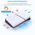 thumbnail image 3 of Horizontal Stand for PS5 Slim Console with 4-Port USB Hub, Base Stand Accessories for PlayStation 5 Slim Disc & Digital Edition, 3 of 6