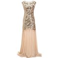 thumbnail image 1 of SMihono Robe Maxi Bohème d'Été pour Femmes Grande Taille Mode Robe Longue Maxi Sans Manches à Col en V à Paillettes pour Soirée, Bal de Promo, Plage, Évasée, 1 of 4