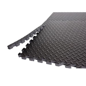 CAP Barbell Mold et Mildew Résistant Mousse Puzzle Mat, 6-Piece, Gris, 74" x 50" x 3/4"
