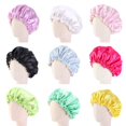 thumbnail image 4 of Bonnet de Douche Réversible de Sommeil de Nuit pour Enfants de Couleur Unie, 4 of 10