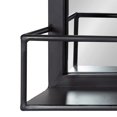 thumbnail image 3 of Kate and Laurel Jackson Metal Frame Mirror with Shelf, Black 20x30, 3 of 9