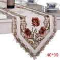 thumbnail image 3 of Chemin de Table au Design Simple en Forme de Drapeau; Napperon de Table; Nappe de Bureau en Polyester Brodé pour Café et Thé, Décor de Napperon, 3 of 6