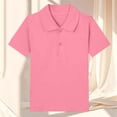 thumbnail image 2 of Annhoo Polos d'Été pour Filles à Manches Courtes, Col Rabattu, Boutons, Coton, Tennis, Uni, Décontracté, Tunique Basique, 2 à 15 Ans, 2 of 3