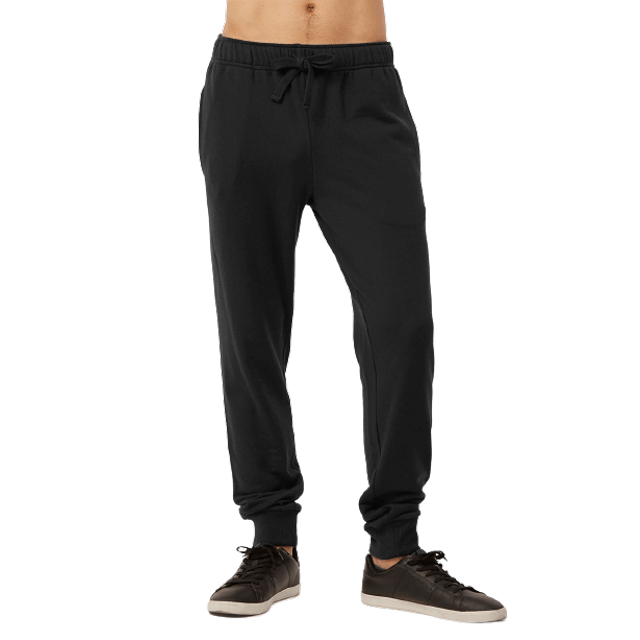 Men‘s Open Bottom Terry Sweatpants Elastic Drawstring Waistband Charcoal Grey S,black(joggers),L
