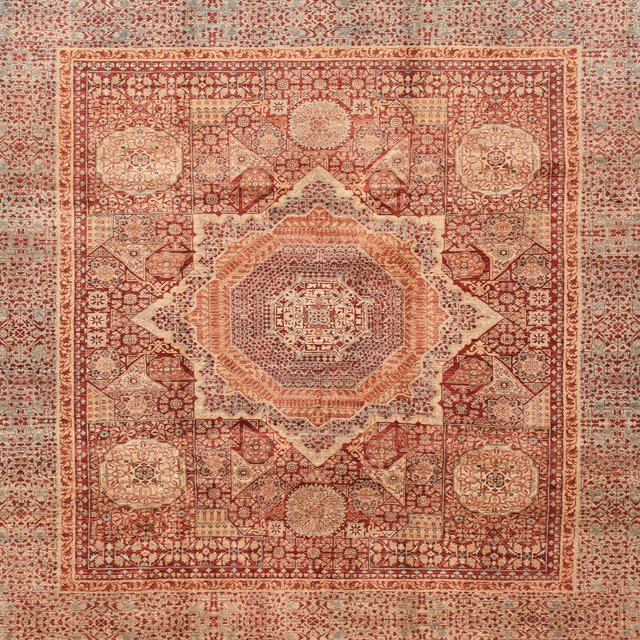 Ahgly Company Tapis d'Intérieur Carrés Abstraits Rouges Abstraits pour Aire, 5 Pieds Carré