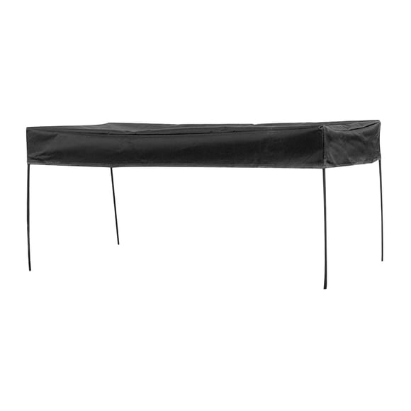 jinwen Auvent de Chariot en Toile Oxford Abri Cour Jardin Camping Chariot Pare-Soleil Noir