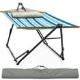 thumbnail image 1 of Tranquillo Unity Support de Hamac Ajustable, Support de Hamac Double en Acier Capacité de 800 Lb pour 2 Personnes, Support Préassemblé de Qualité Supérieure pour Intérieur Extérieur, Feuille Bleue, 1 of 10