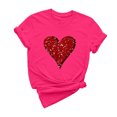 thumbnail image 2 of Cadeau de la Saint-Valentin pour Femmes T-shirt Décontracté à Col Rond à Manches Courtes Imprimé Arbre de Noël, 2 of 6