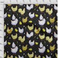 thumbnail image 4 of oneOone Tissu Georgette Viscose Noir Tissu pour Robe de Poule Tissu Imprimé au Mètre 42 Pouces de Large-H3, 4 of 5