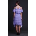 thumbnail image 3 of Bimba Block Printed Womens Cold Shoulder Tunic Party Round Neck Shift Dress-Medium, 3 of 6