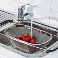 thumbnail image 4 of facefd Retractable Drain Basket Home Use Dual Handles Stainless Steel Sink Drying Filter Holder Water Draining Tool Kitchen Gadget 18*27*11cm, 4 of 7