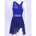 thumbnail image 2 of LiiYii Robe de Ballet Sans Manches en Maille Fluide pour Femmes Costume de Danse Lyrique pour Performance sur Scène Bleu Royal TP, 2 of 8