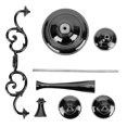 thumbnail image 3 of Romantic   Candlestick, Candlestick Holders, Hotel For Dinner 3 Heads Black, 3 of 8