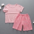 thumbnail image 2 of Zpanxa Ensembles Assortis pour Filles Ensemble de Pyjama Mince à Manches Courtes Tenue d'Intérieur Ensemble de Climatisation 10 Ans, 2 of 7