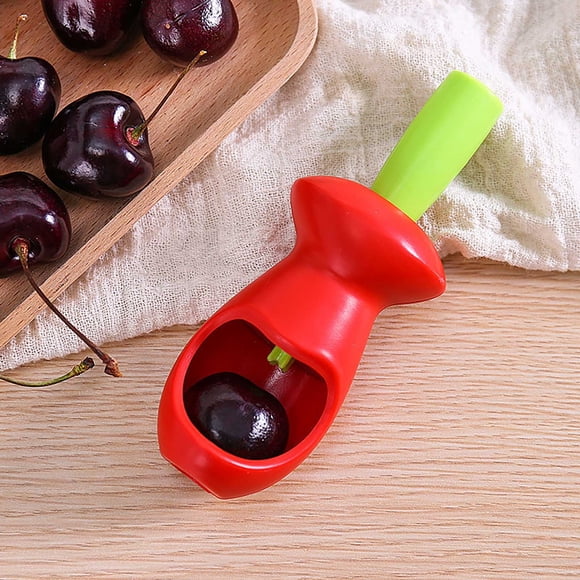 Meitianfacai Cherry Pitter Tool Pit Remover, Cherry Core Remover Tool with Space-Saving Lock Design, Lightweight Cherry Pit Remover for Kids/Making Cherry Jam(Red)
