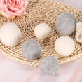 thumbnail image 4 of Unique Bargains 6 Packs Dryer Balls, 2 Inches Wool Dryer Balls for Dryer Laundry, Light Grey, 4 of 5