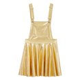 thumbnail image 4 of RUNQHUI Robe Évasée pour Filles Fête d'Anniversaire Robe à Bretelles Jupe Plissée Vêtements de Carnaval Or 14, 4 of 6