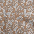 thumbnail image 1 of oneOone Cotton Poplin Brown Fabric Tropical Line Drawing Leaf Sewing Craft Projects Fabric Prints By Yard 42 Inch Wide, 1 of 5