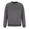 thumbnail image 3 of cfhntfmh Chandails Molletonnés pour Hommes Grande Taille Décontractés à Col Rond à Manches Longues Hauts Basiques Molleton Doux Chandails Molletonnés Unis, 3 of 6