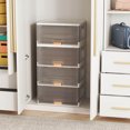 thumbnail image 4 of Costway Bacs de Rangement Empilables à 4 Cubes avec Roues Amovibles 18 Gal Grand Organisateur, 4 of 10