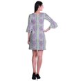 thumbnail image 4 of Moomaya Robe Courte Imprimée pour Femmes, Manches Évasées, Coupe Droite, Robes pour Femmes, Vêtements d'Été Décontractés, 4 of 6