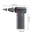 thumbnail image 4 of Black High Power Thermal Snow Blower With Efficient Turbine Tech, Abs Plastic Blades And Built-In 6000Mah Battery For Car Windshield Defrost And Snow Removal, 33.07X51.97X18.9In 0.54Lb, 4 of 5
