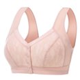 thumbnail image 1 of Besolor Plus Size Bras for Women Button Front Closure Wirefree Bralettes High Support Full Coverage Underwear, 1 of 3
