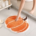 thumbnail image 1 of Jubipavy Pumpkin Bathroom Rugs Pumpkin Shaped Bath Mat Machines Washable Orange Bath Rugs Tub Living Bedroom Kitchen Decoration Area Rugs Gift, 1 of 8
