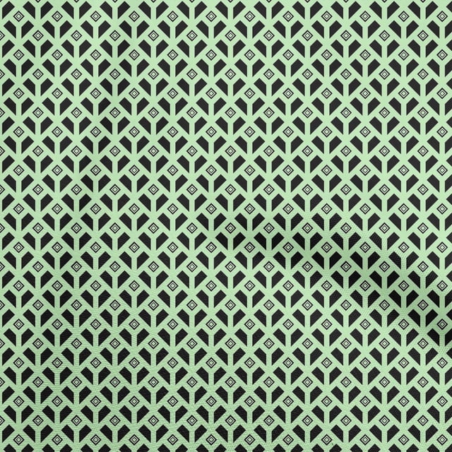 oneOone Georgette Viscose Lime Green Fabric Geometrical Sewing Craft Projects Fabric Prints By Yard 42 Inch Wide