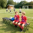 thumbnail image 2 of Outsunny Banc Pliant de Sport d'Équipe à 6 Places, Chaise-Banc Pliante, 2 of 10
