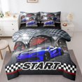 thumbnail image 1 of Erosebridal Teens Racing Car Bedding Sets Twin Size,Extreme Sports Comforter Sets with Sheets,Fast Car Decor,Reversible,Breathable,7-Piece, 1 of 1