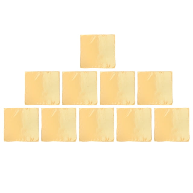 FUTUREORYY 10Pcs Soft Golden Cloth Napkins Reusable Dinner Napkins for Home and Special Occasions