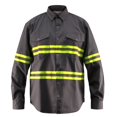 thumbnail image 1 of Premium High Visibility Hi Vis Reflective Safety Work Shirts - Full Sleeve, 1 of 2