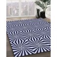 thumbnail image 3 of Ahgly Company Tapis Rond Lavable en Machine Intérieur Transitionnel Bleu Nuit, 7 Pieds Rond, 3 of 7