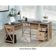 thumbnail image 2 of Sauder Newberry Lane Engineered Wood L-Shaped Desk in Khaki Pine, 2 of 13