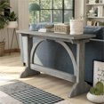 thumbnail image 2 of Bowery Hill Particle Board Reclaimed Oak Console Table Rectangular Arch Accents 47.24" x 15.75" x 28.7" Unassembled, 2 of 8