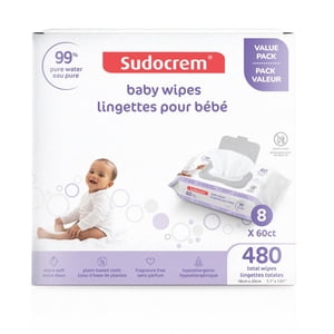 Sudocrem® Pure Water Baby Wipes - 480 Count | Sensitive Skin