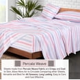 thumbnail image 3 of Ruvanti 100% Cotton Sheets - Crispy Cooling Percale Sheets For Twin Size Bed, Breathable & Durable Twin Sheet Set, 16 Inches Deep Pocket Sheets, Times, 3 Pieces, 3 of 5