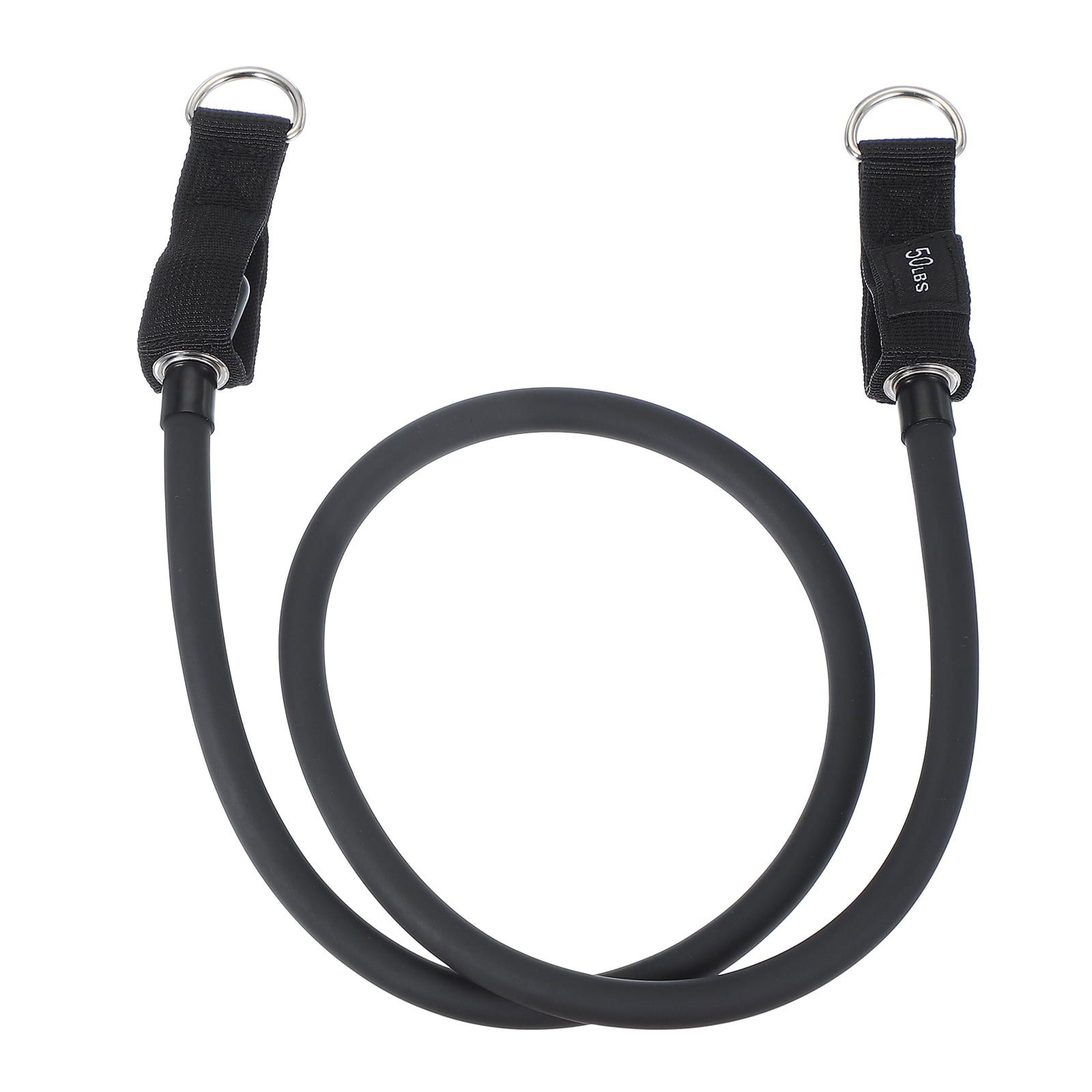 Uxcell Resistance Tube Bands, 50 lbs Stackable Single Resistance Band Exercise Band Stretch Band for Working Out Man Home, Black