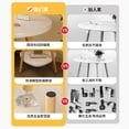 thumbnail image 4 of White White Round Side Table With Two Tier Storage Compact Coffee Table For Small Spaces Living Room Bedroom #66w77, 4 of 6