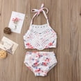 thumbnail image 2 of SUNSIOM Girls 2Pcs Bikini Set, Sling Tops + Shorts Floral Print Bathing Suit, 2 of 8