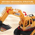 thumbnail image 4 of Yellow Boys Inertial Excavator Toy Plastic Engineering Vehicle Construction Truck With 360 Degree Rotating Workbench, 4 of 8