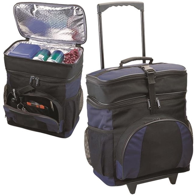 Debco CB2315 Sac Isotherme sur Roulettes - Bleu Marine / Noir avec Mèches Noires