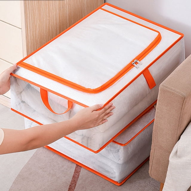 TopLLC Storage Bins Household Bedding Quilt Storage Bag Without Support Bedroom Storage Box Toy Storage Box Storage Bags